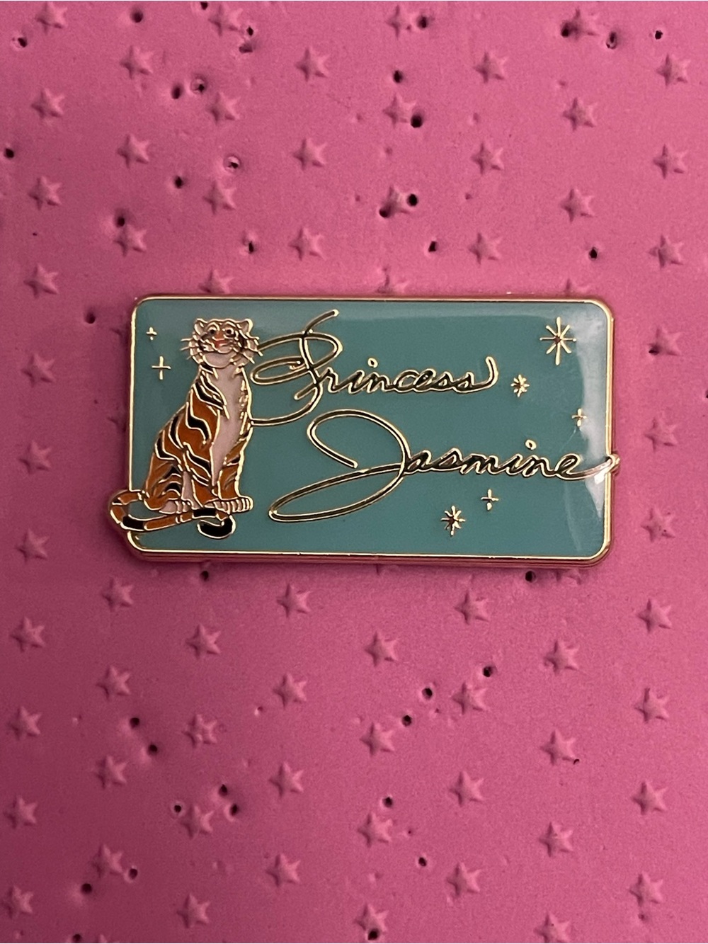 Loungefly Princess Jasmine Teal and Gold Enamel Pin